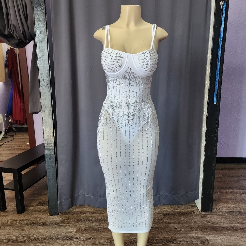White Beaded Dress